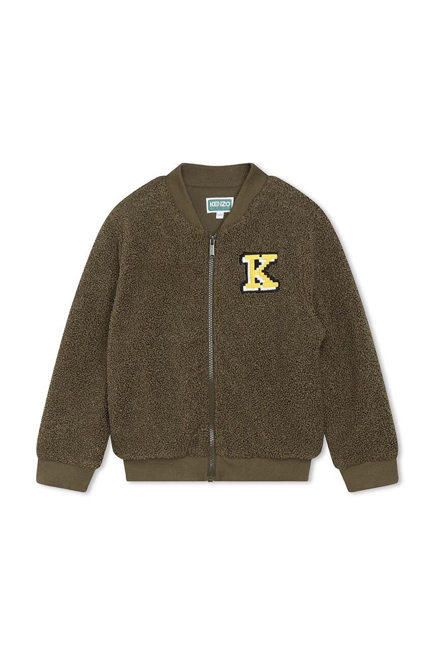 

Дитяча кофта Kenzo Kids колір зелений з аплікацією