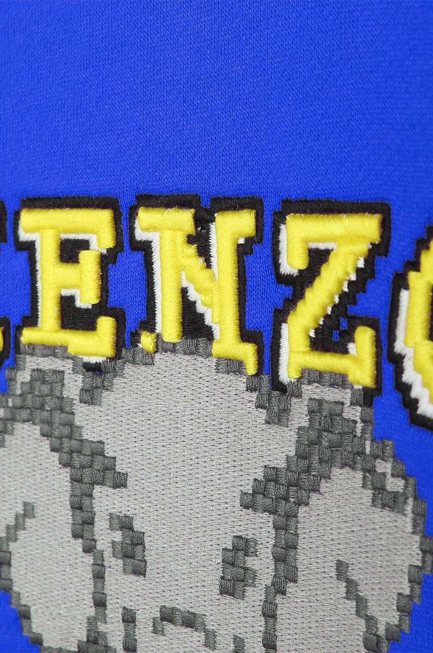 Kenzo Kids Hanorac De Bumbac Pentru Copii Culoarea Albastru Marin, Cu Imprimeu