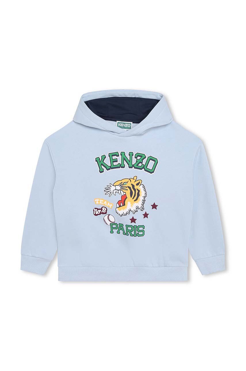 Kenzo Kids bluza copii cu glugă, cu imprimeu