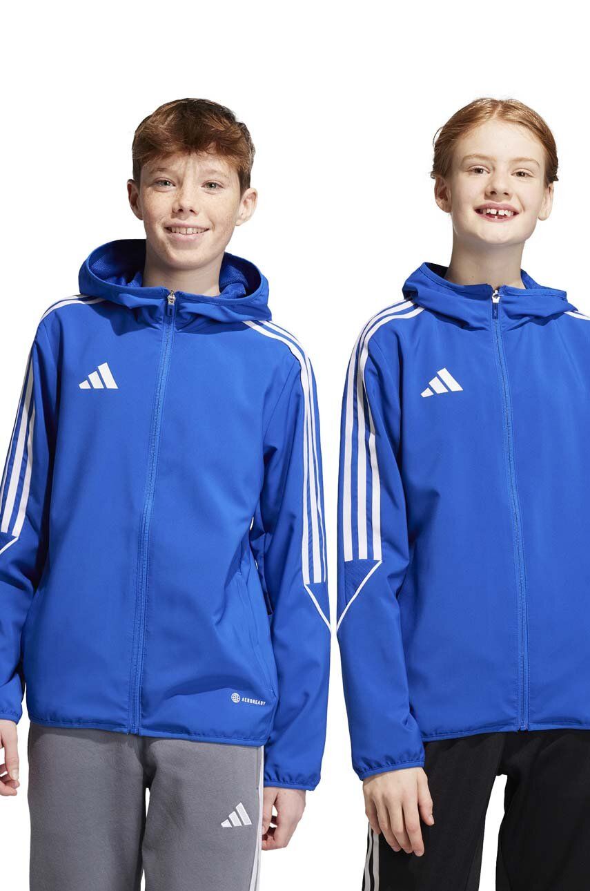 Levně Dětská mikina adidas Performance TIRO23 L WB Y s kapucí, hladká