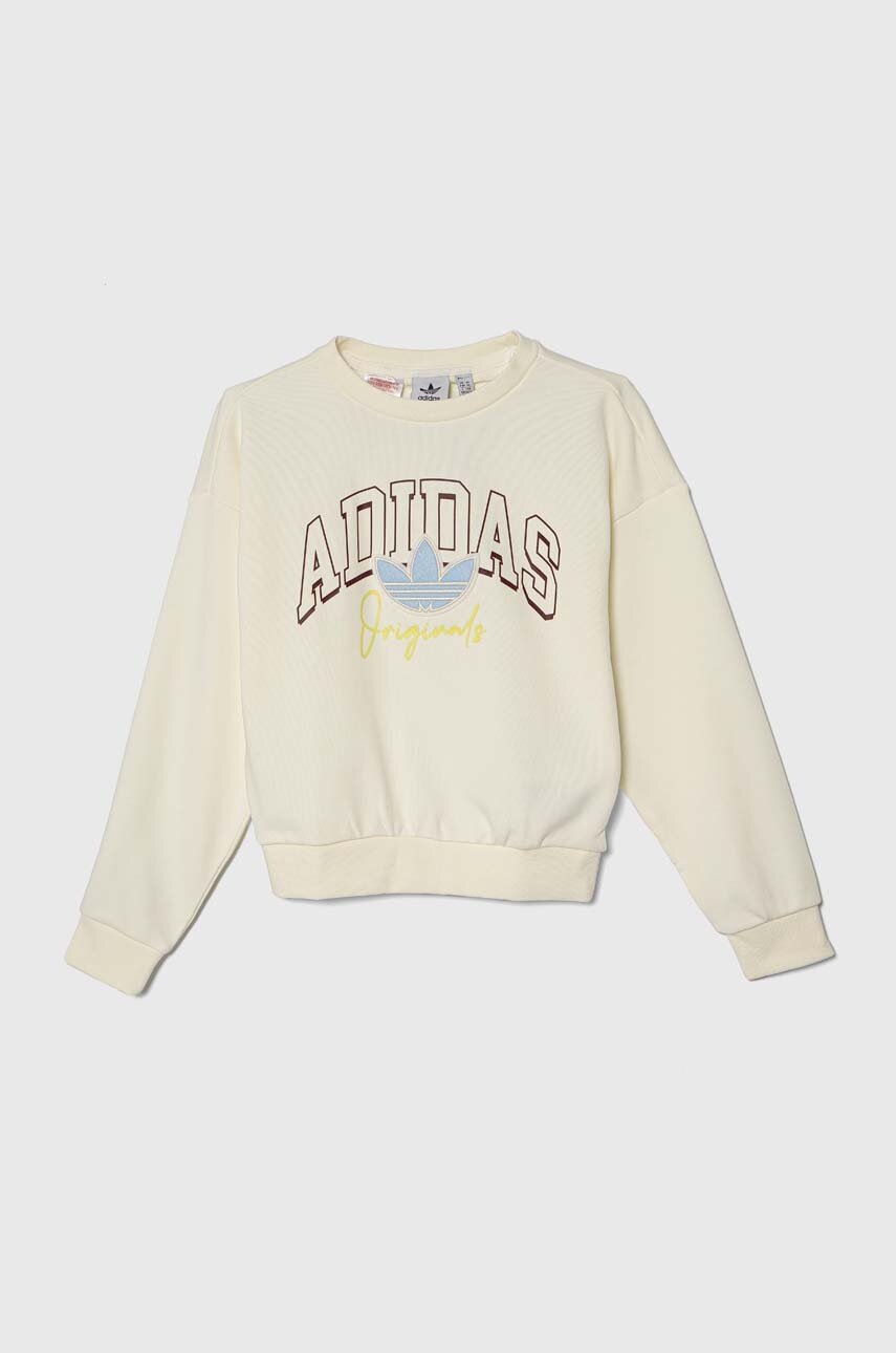 Детская кофта adidas Originals цвет бежевый с принтом Детская кофта adidas Originals цвет бежевый с принтом