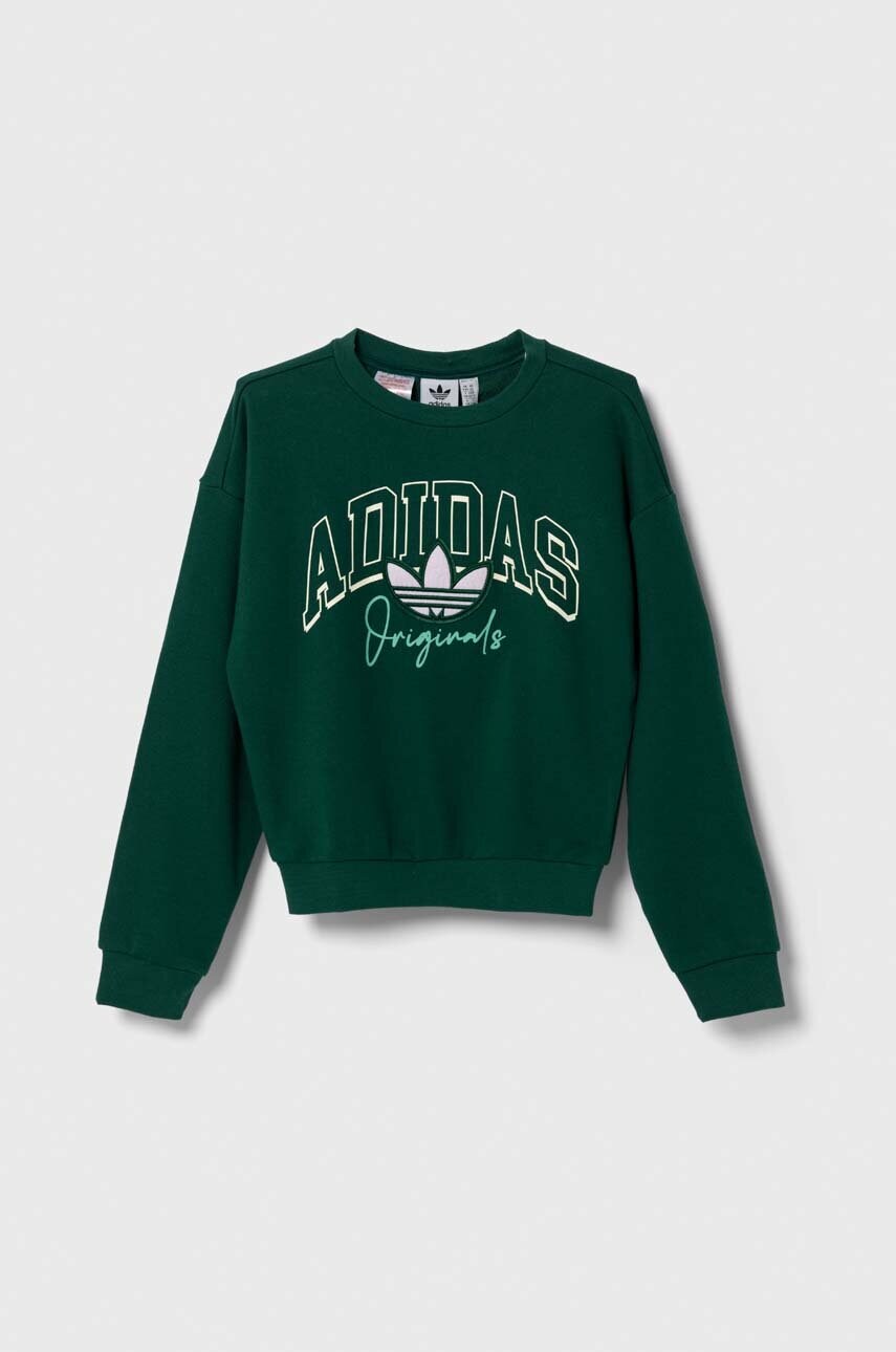 

Дитяча кофта adidas Originals колір зелений з принтом