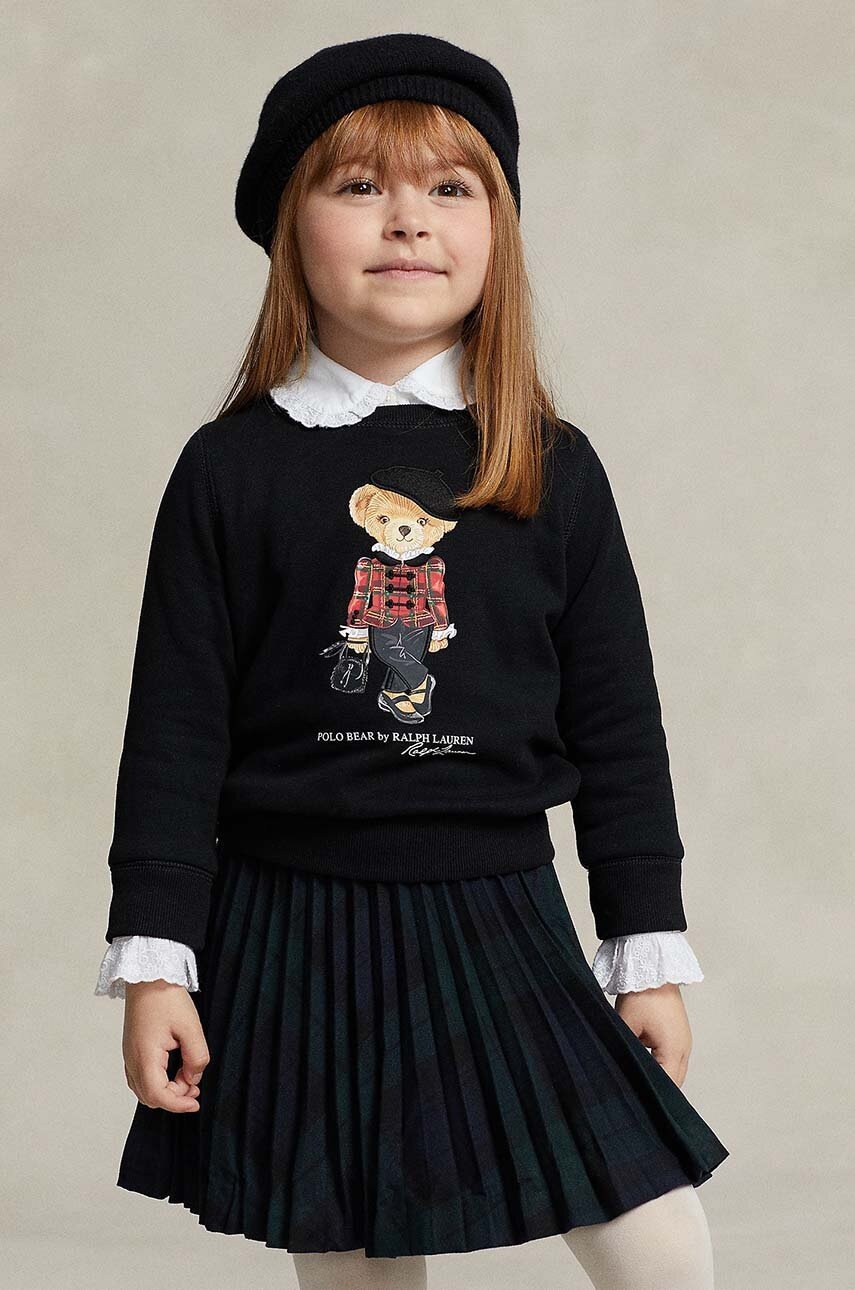 

Детская кофта Polo Ralph Lauren цвет чёрный с принтом