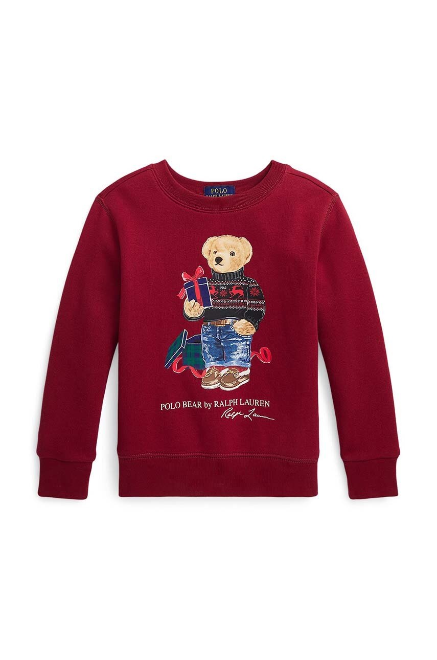 

Детская кофта Polo Ralph Lauren цвет красный с принтом