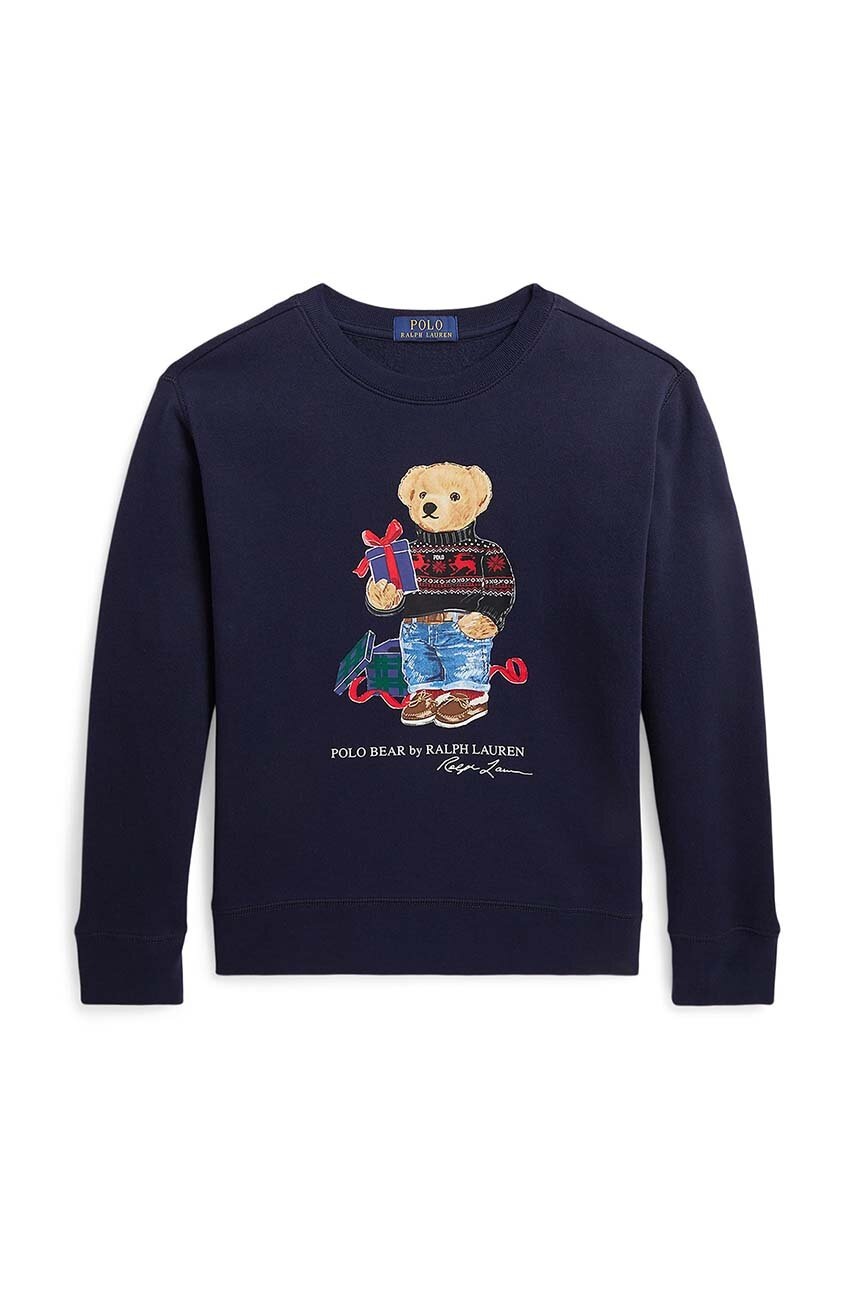 

Детская кофта Polo Ralph Lauren цвет синий с принтом