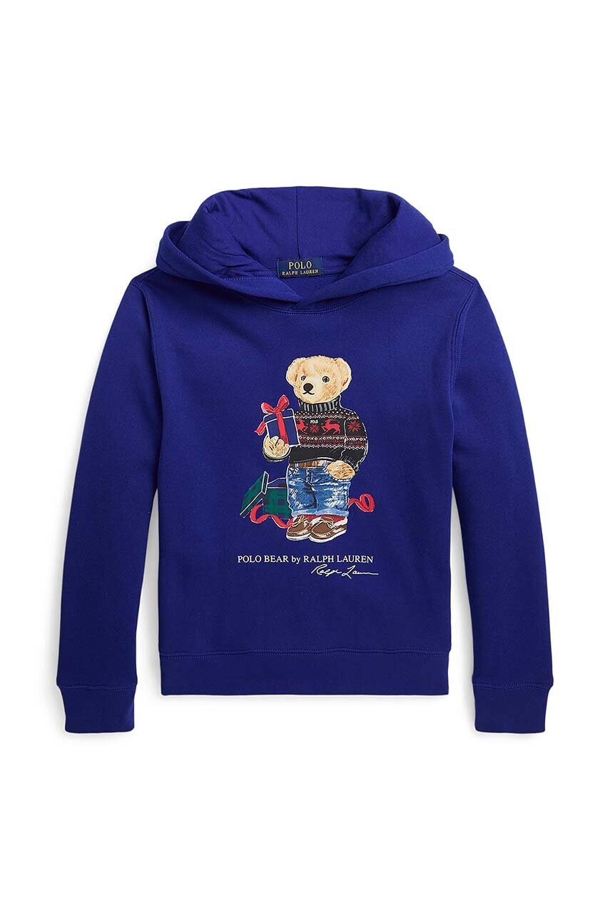 

Дитяча кофта Polo Ralph Lauren з капюшоном з принтом