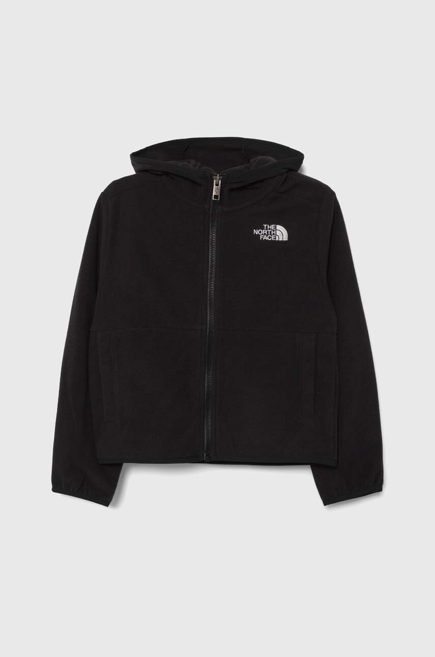 

Детская кофта The North Face GLACIER F/Z HOODED JACKET цвет чёрный с капюшоном однотонная