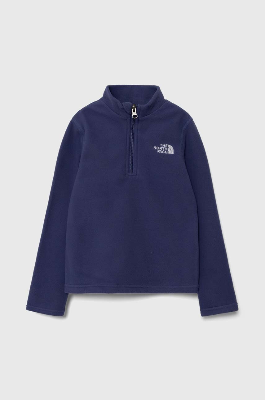 

Дитяча кофта The North Face GLACIER FLEECE 1/4 ZIP колір фіолетовий з аплікацією