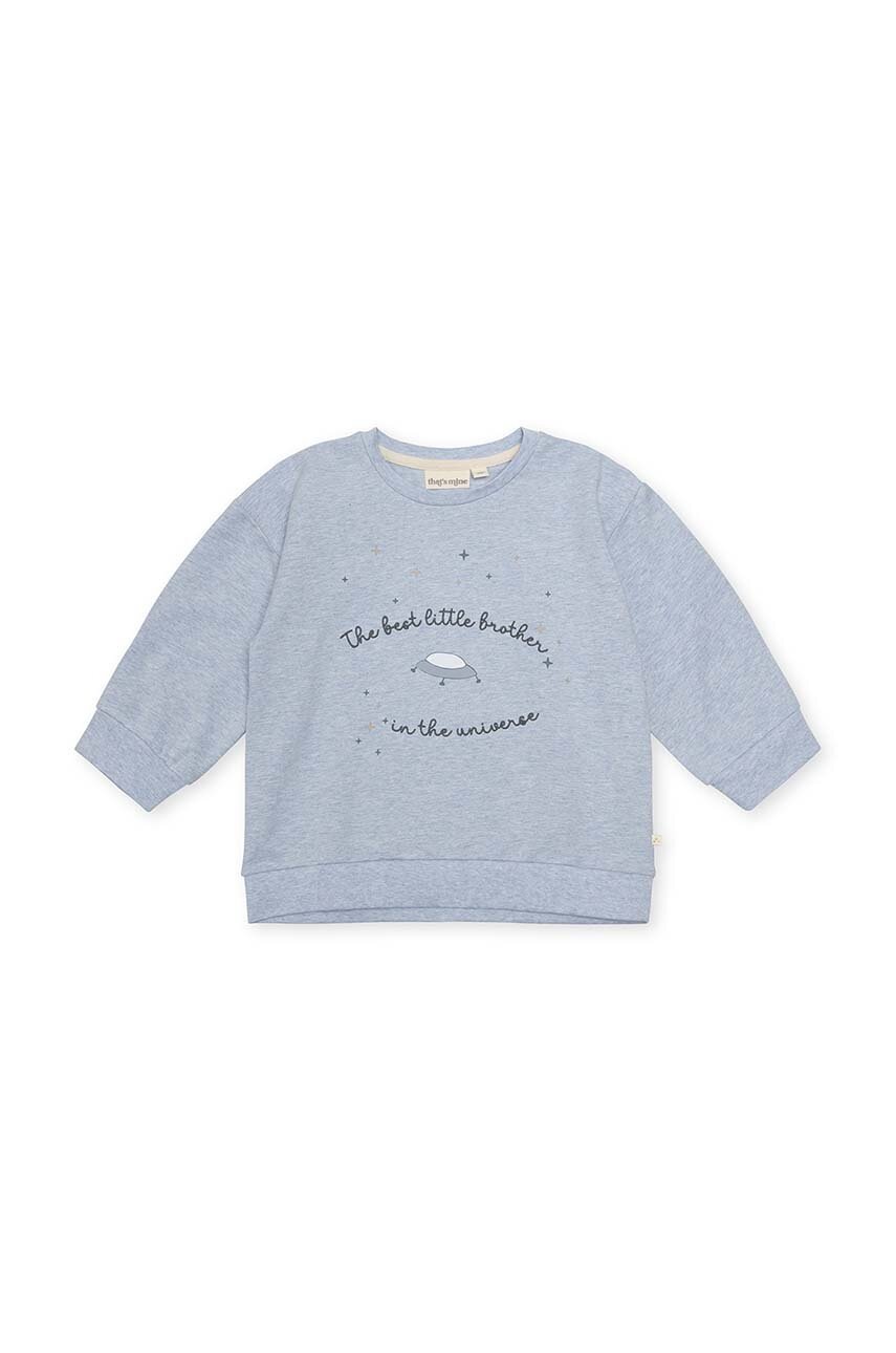 E-shop Kojenecká mikina That's mine 005073 Finley Little Brother Sweatshirt hnědá barva, s aplikací