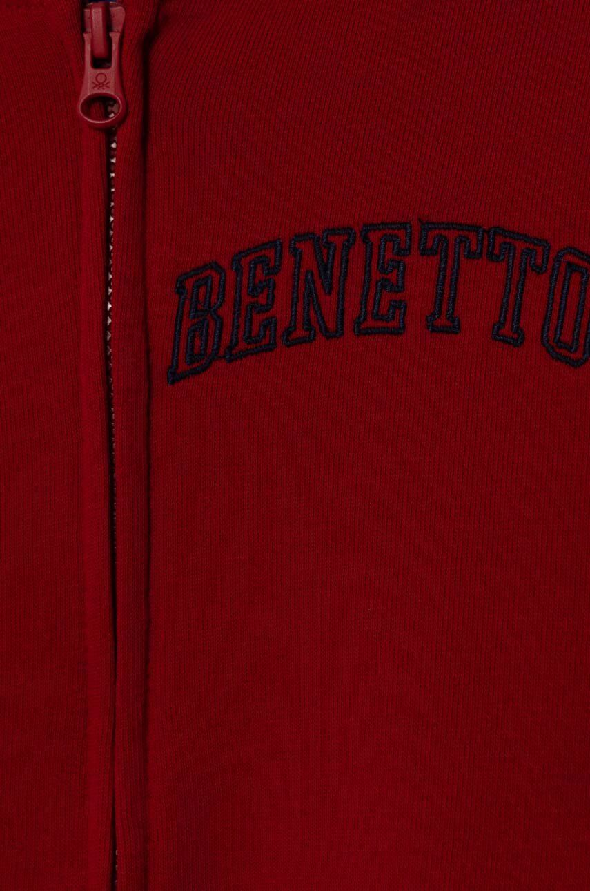 United Colors Of Benetton Hanorac De Bumbac Pentru Copii Cu Glugă, Modelator