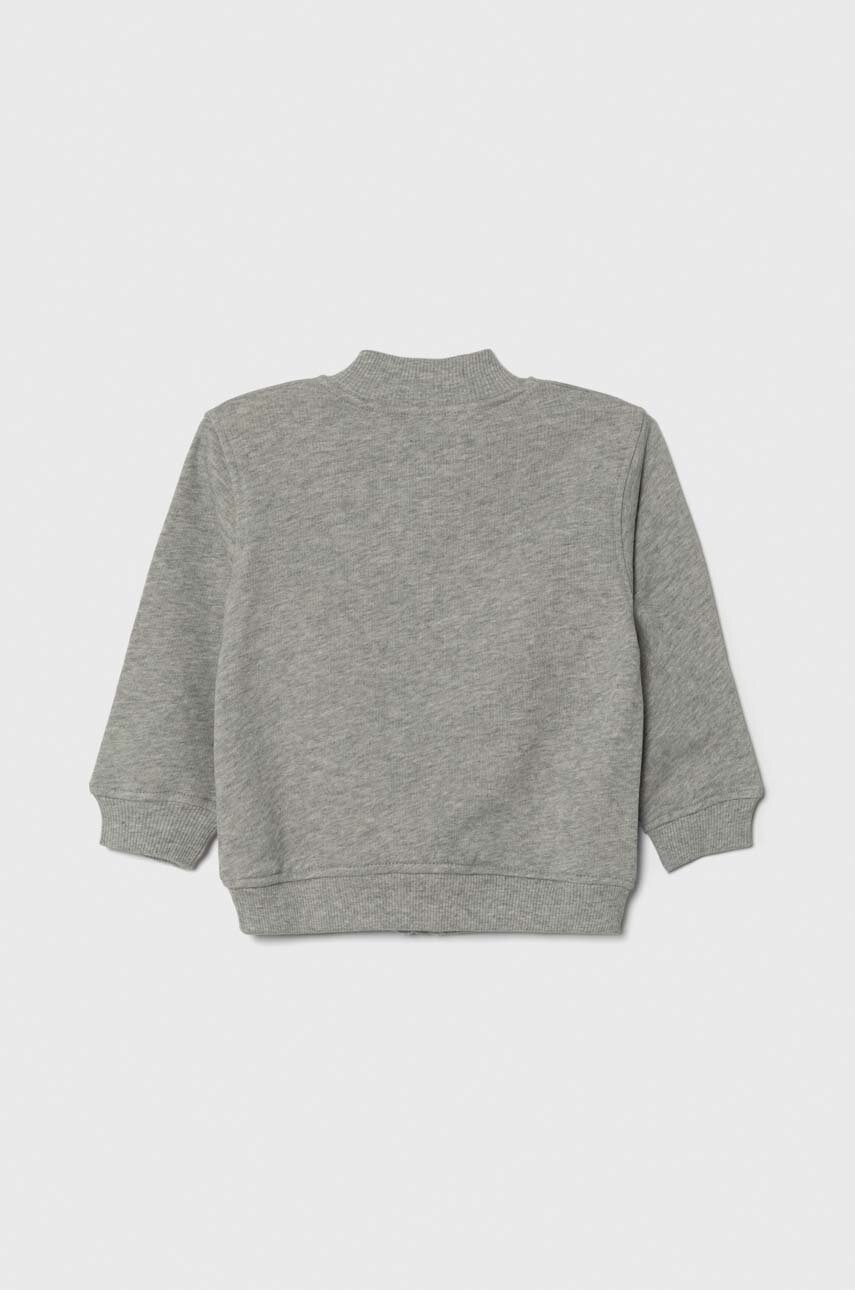 Детская хлопковая кофта United Colors of Benetton цвет серый с принтом