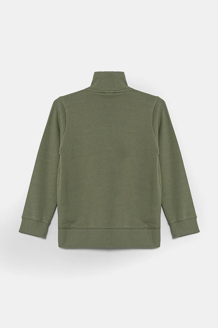 Детская хлопковая кофта United Colors of Benetton цвет зелёный меланж 3J68C501B