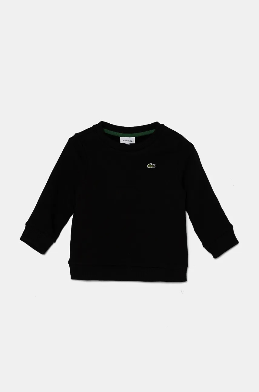 Lacoste bluza copii culoarea negru, melanj