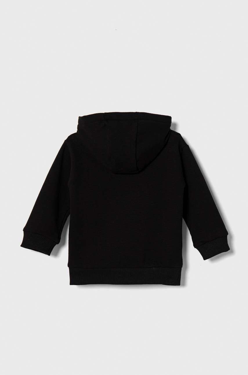 Детская кофта Lacoste цвет чёрный с капюшоном однотонная Детская кофта Lacoste цвет чёрный с капюшоном однотонная