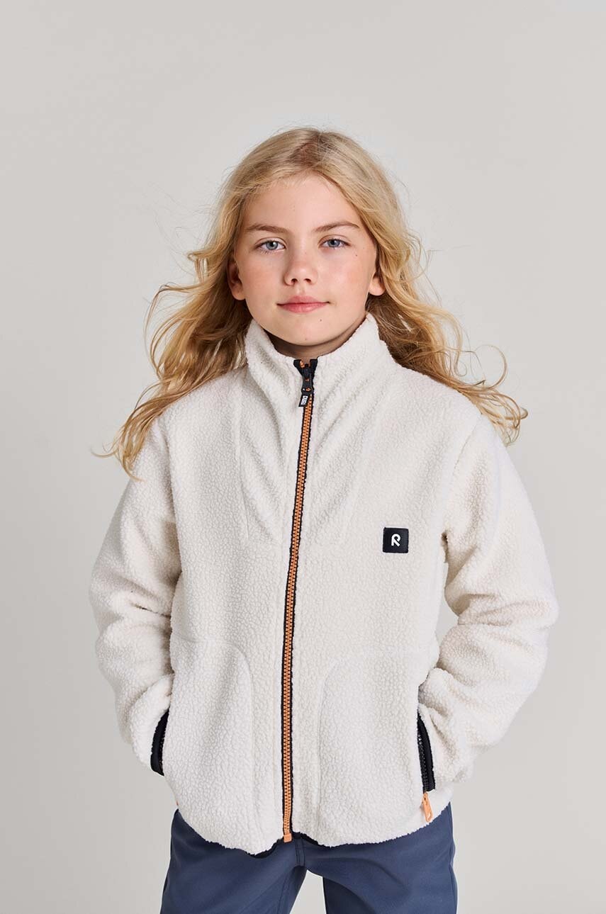 

Детски суичър Reima Turkki в бежово с изчистен дизайн, Бял