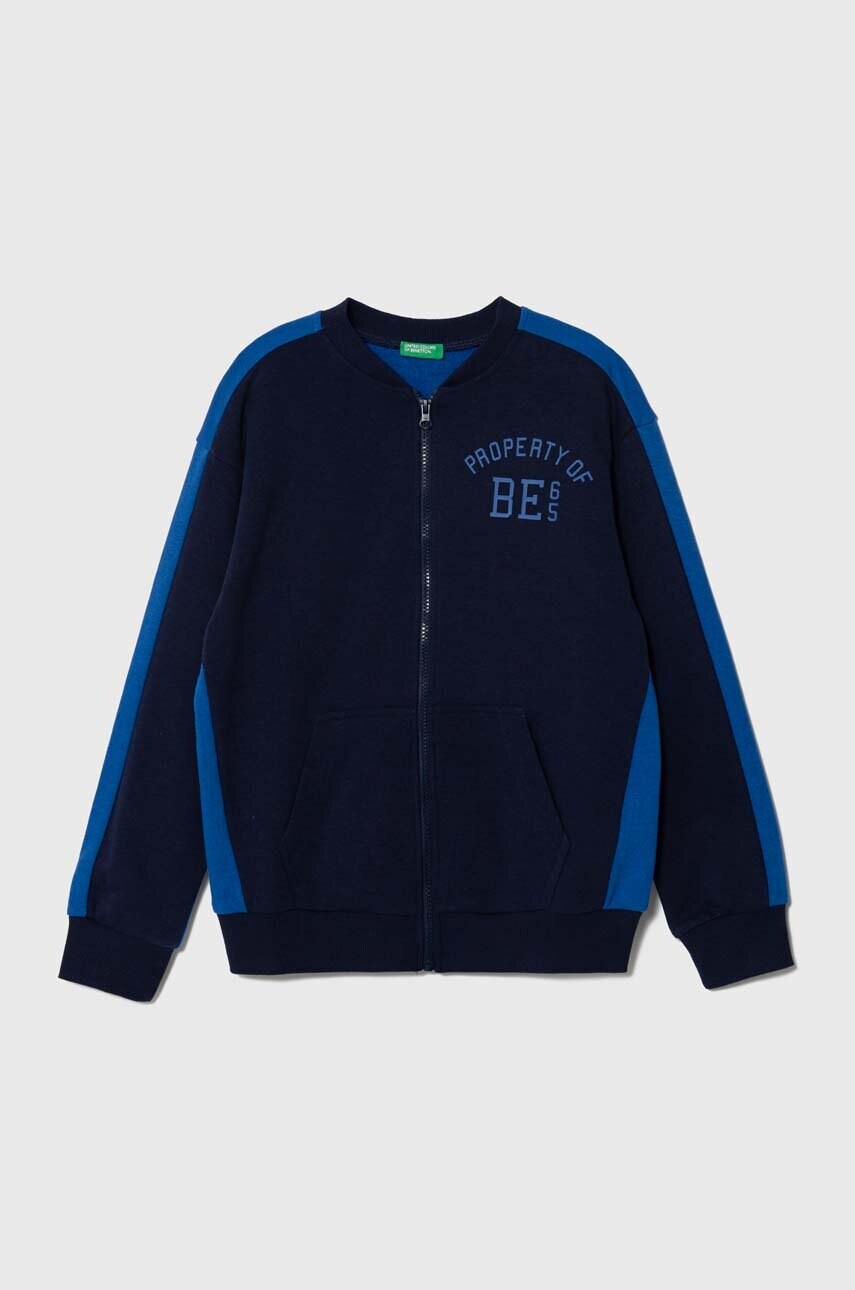 

Детская кофта United Colors of Benetton цвет синий с принтом
