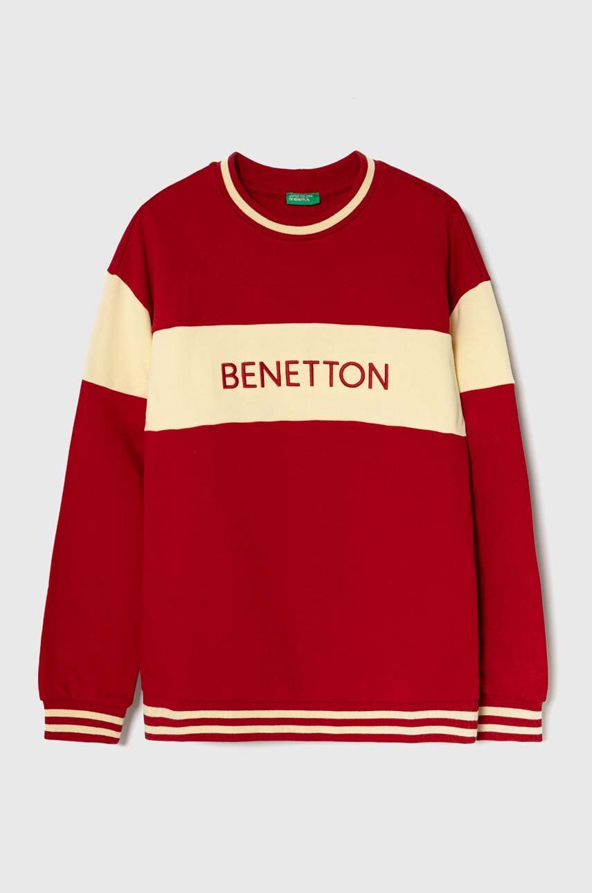 United Colors of Benetton hanorac de bumbac pentru copii cul