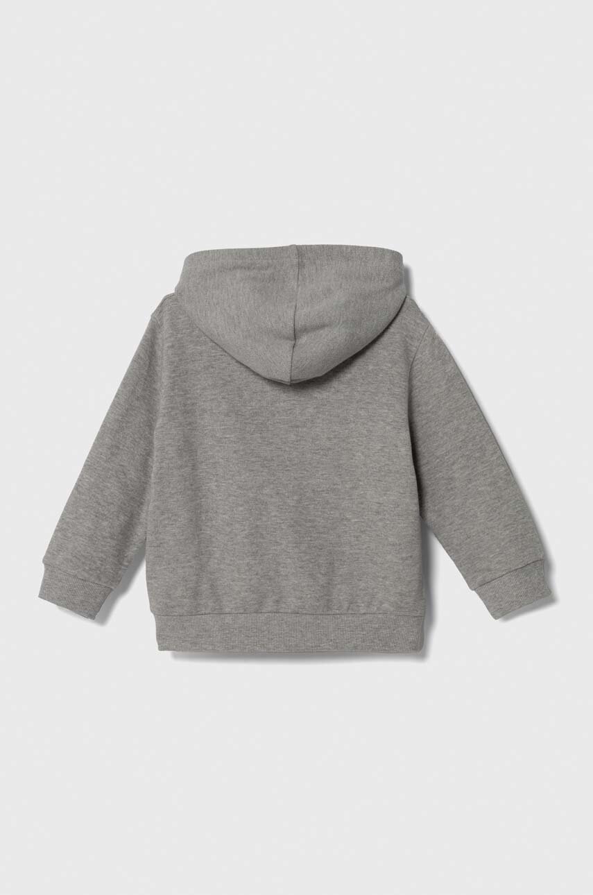Детская хлопковая кофта United Colors of Benetton цвет серый с капюшоном меланж в Полтаве Детская хлопковая кофта United Colors of Benetton цвет серый с капюшоном меланж в Полтаве