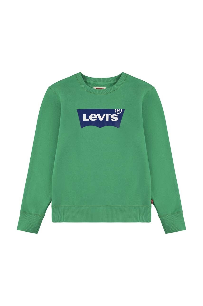

Детски суичър Levi's в зелено с принт, Зелен