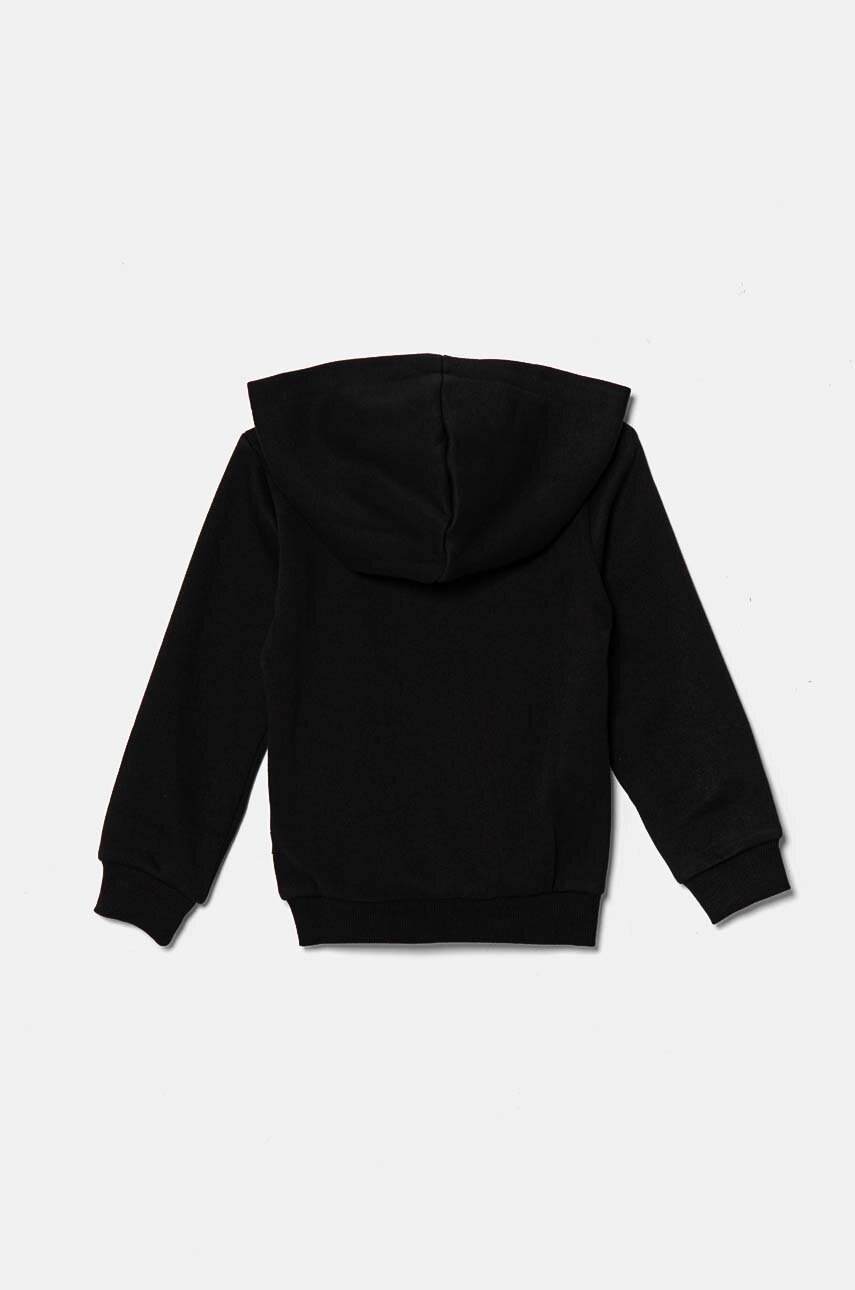 Детская кофта Puma ESS Small Logo Hoodie FL B цвет чёрный с капюшоном с принтом