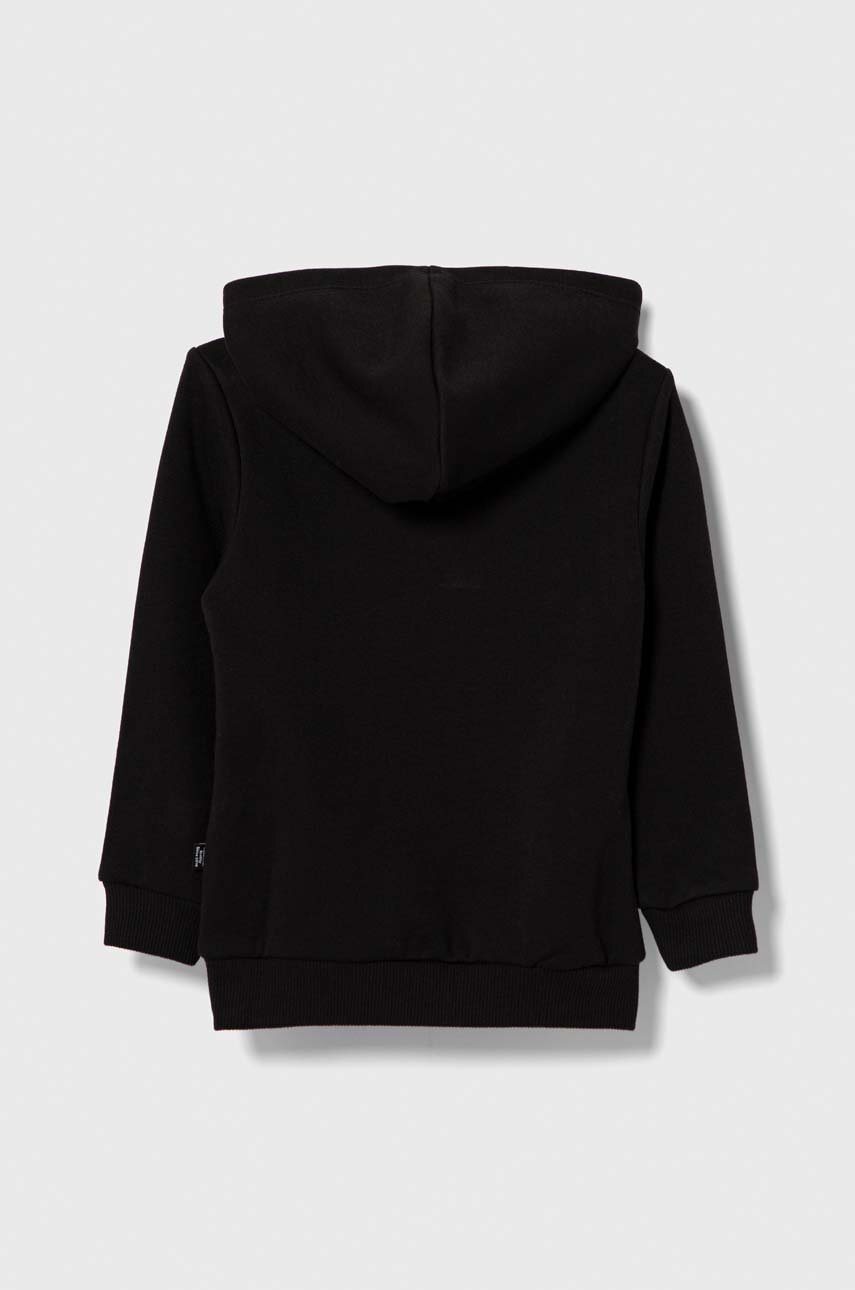 Детская кофта Puma ESS Logo Hoodie FL G цвет чёрный с капюшоном с принтом Детская кофта Puma ESS Logo Hoodie FL G цвет чёрный с капюшоном с принтом