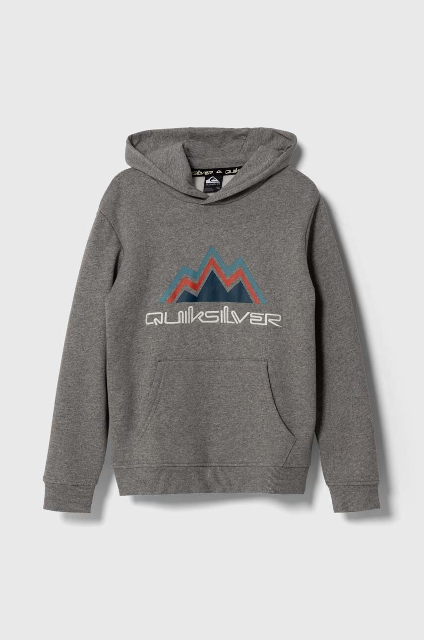 Детская кофта Quiksilver BIG LOGO SNOW OTLR цвет серый с капюшоном с принтом в Запорожье Детская кофта Quiksilver BIG LOGO SNOW OTLR цвет серый с капюшоном с принтом в Запорожье