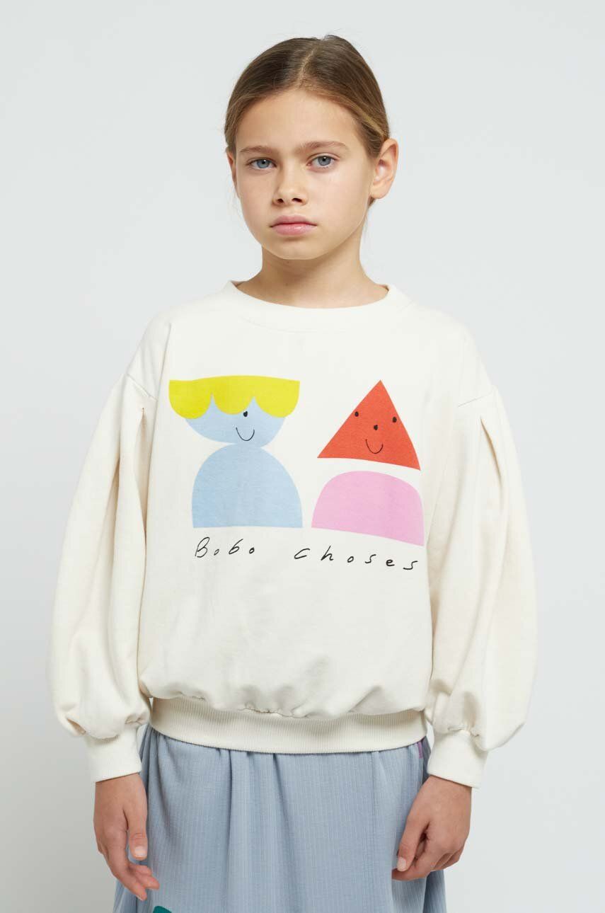 Bobo Choses bluza copii culoarea alb, cu imprimeu