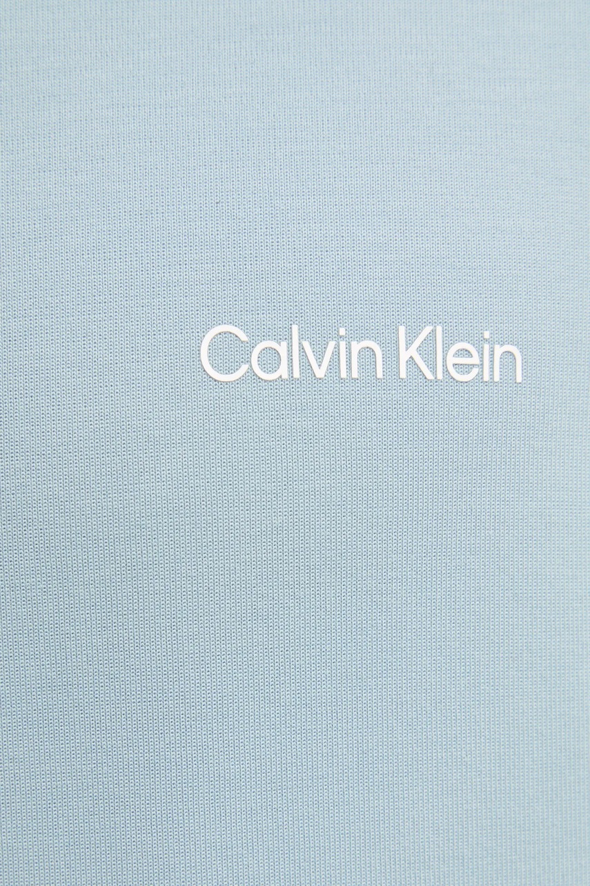 Μπλούζα Calvin Klein χρώμα: τιρκουάζ, με κουκούλα, K10K109927 φωτογραφία