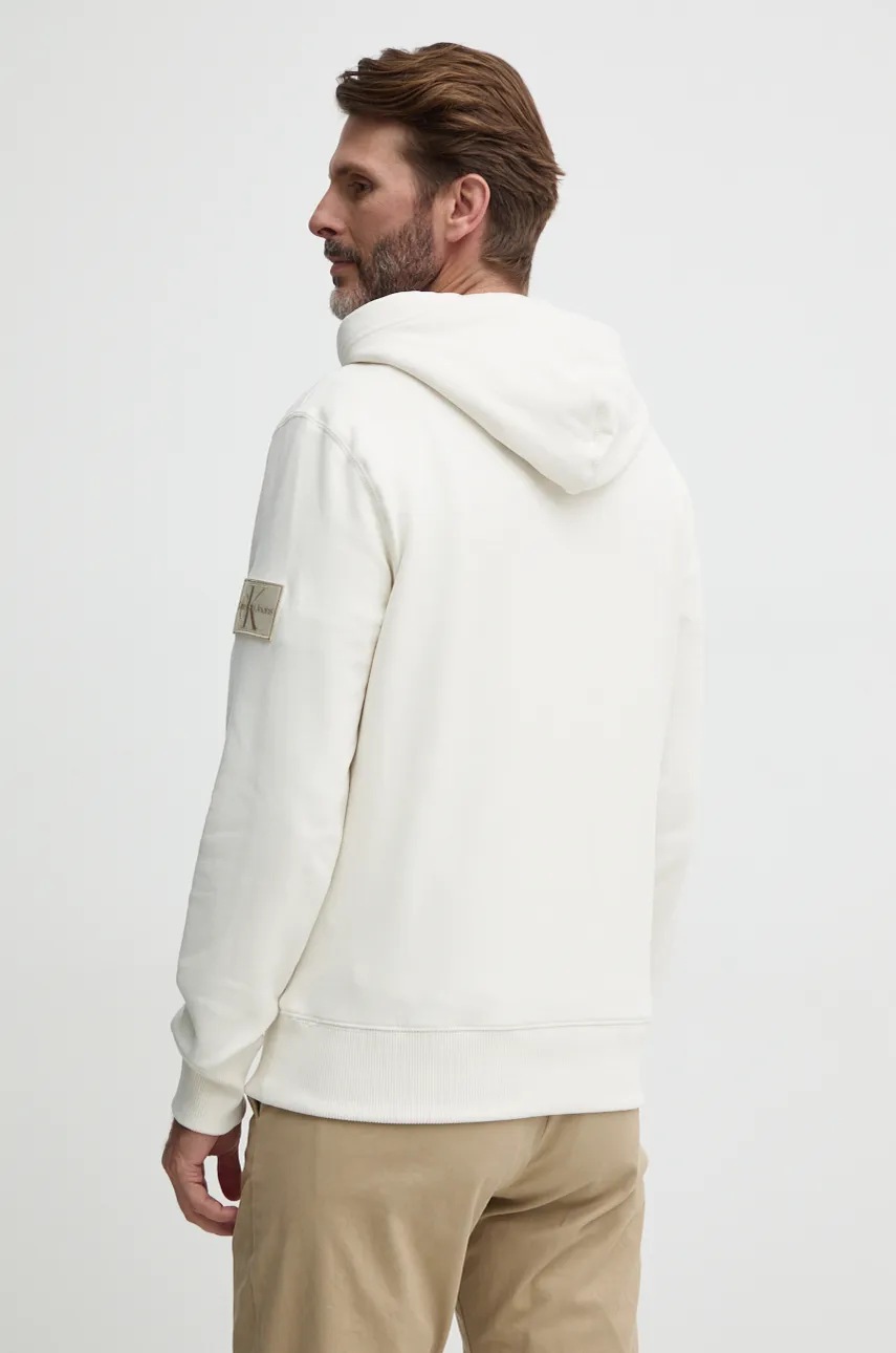 Calvin Klein Jeans pamut melegítőfelső fehér, férfi, nyomott mintás, kapucnis, J30J323430 termék 2. képe