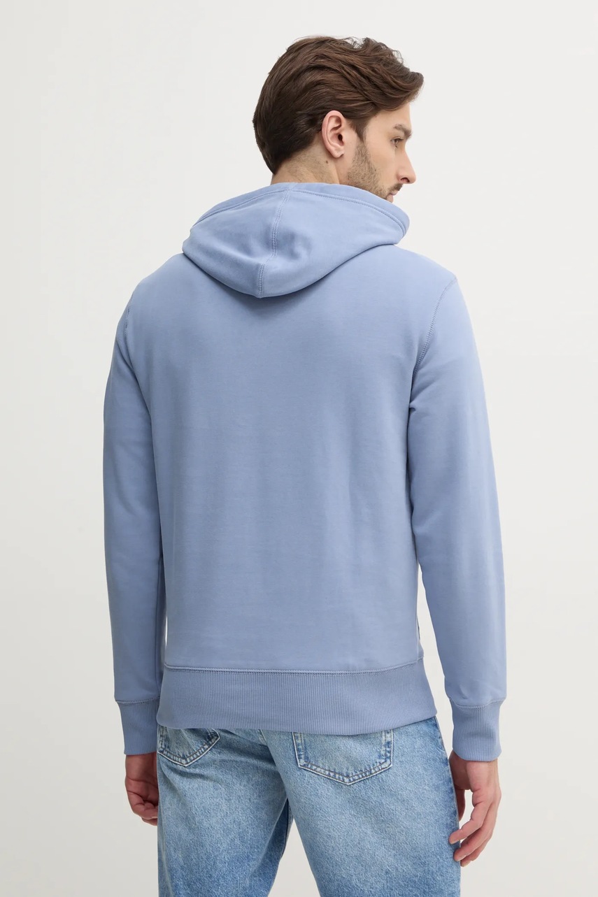 Бавовняна кофта Calvin Klein Jeans чоловіча з капюшоном з аплікацією J30J323430 