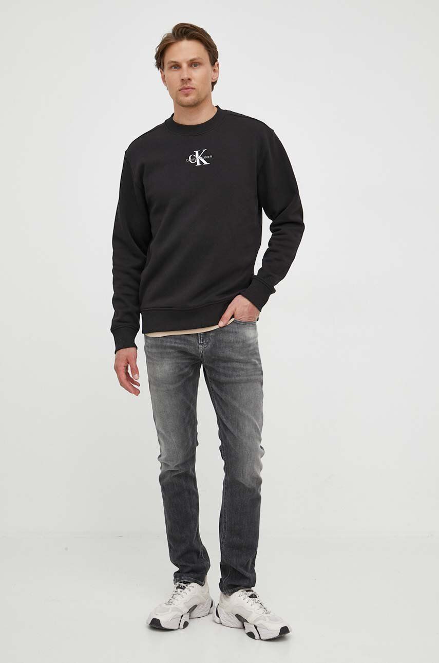 Calvin Klein Jeans bluza męska kolor czarny