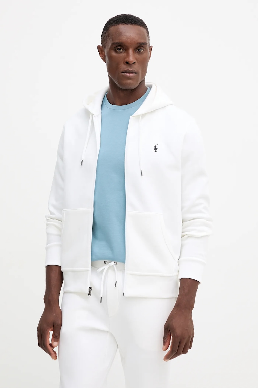 

Суичър Polo Ralph Lauren мъжки в зелено с качулка с изчистен дизайн 710881517, Бял