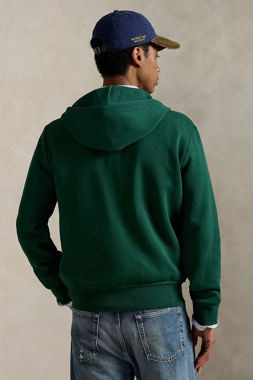 Кофта Polo Ralph Lauren цвет зелёный с капюшоном однотонная 710881517 Кофта Polo Ralph Lauren цвет зелёный с капюшоном однотонная 710881517