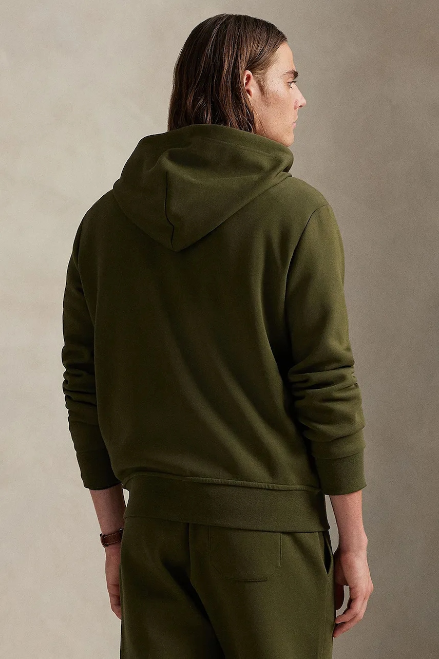 Кофта Polo Ralph Lauren цвет зелёный с капюшоном однотонная 710881517 Кофта Polo Ralph Lauren цвет зелёный с капюшоном однотонная 710881517