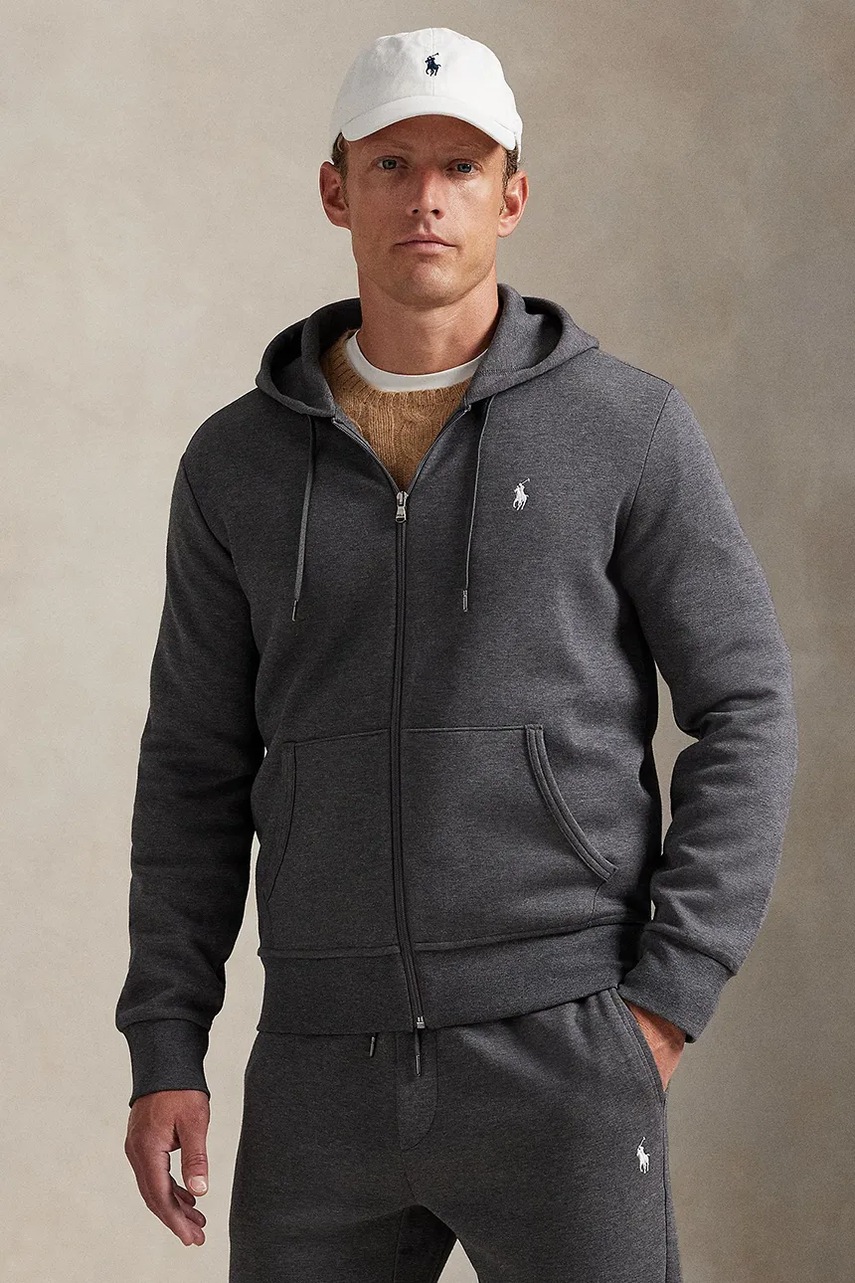 

Суичър Polo Ralph Lauren мъжки в зелено с качулка с изчистен дизайн 710881517, Черен