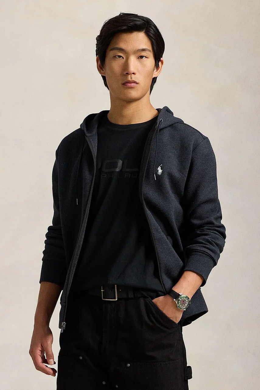 

Суичър Polo Ralph Lauren в зелено с качулка с изчистен дизайн 710881517, Черен