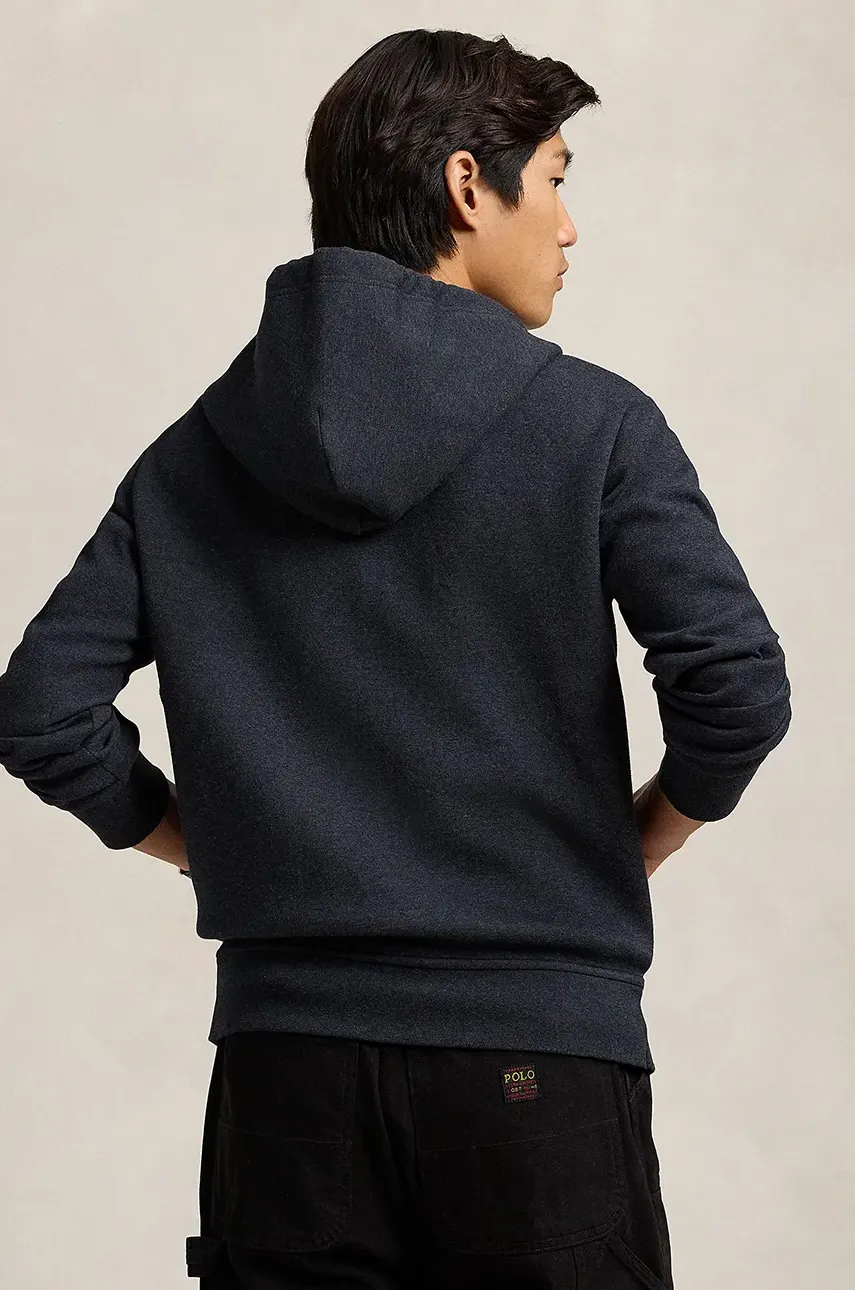 Кофта Polo Ralph Lauren мужская цвет зелёный с капюшоном однотонная 710881517 Кофта Polo Ralph Lauren мужская цвет зелёный с капюшоном однотонная 710881517