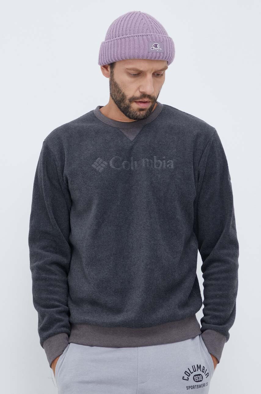 

Флисовая кофта Columbia цвет серый однотонная