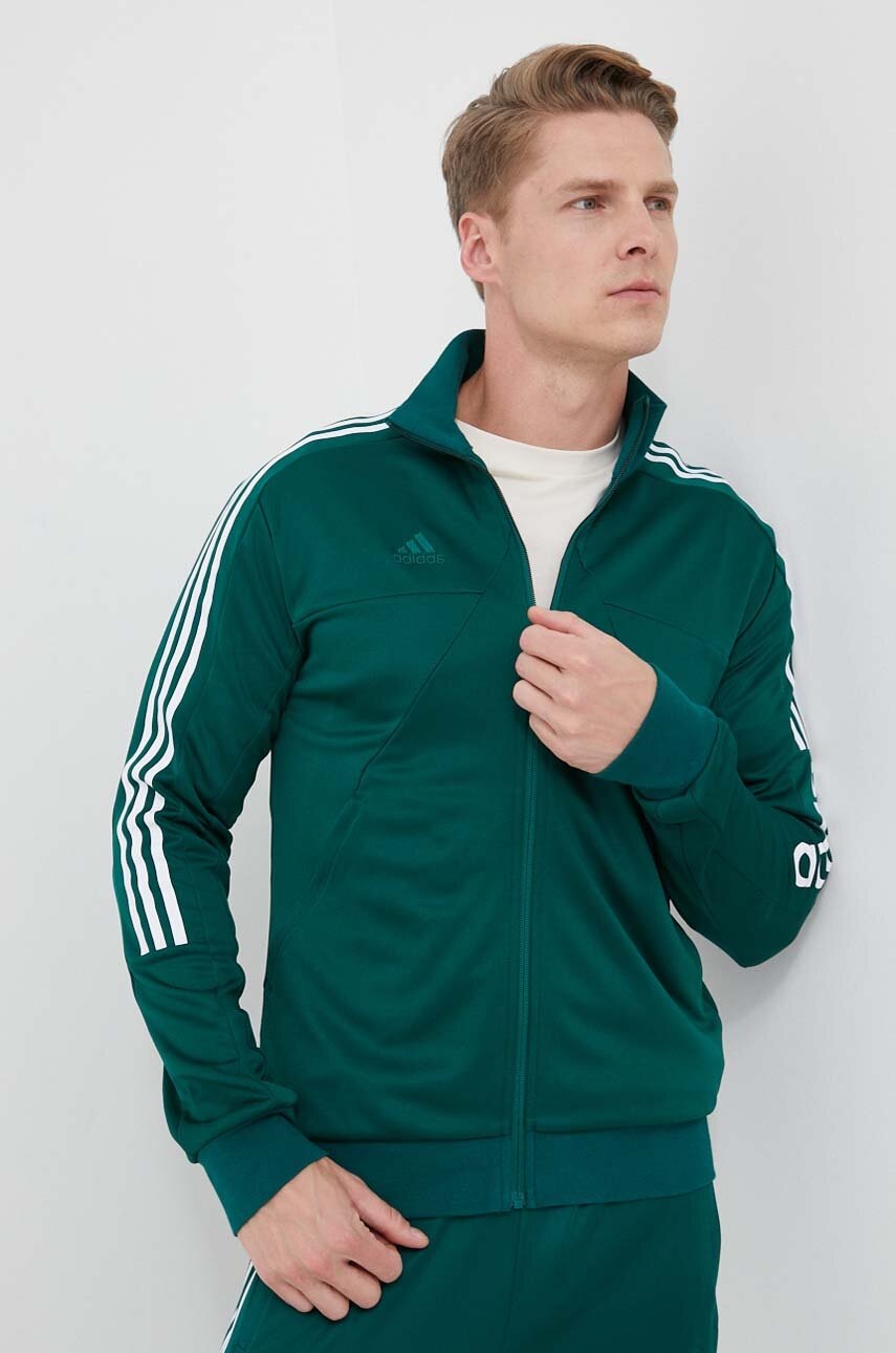 

Кофта adidas чоловіча колір зелений з принтом