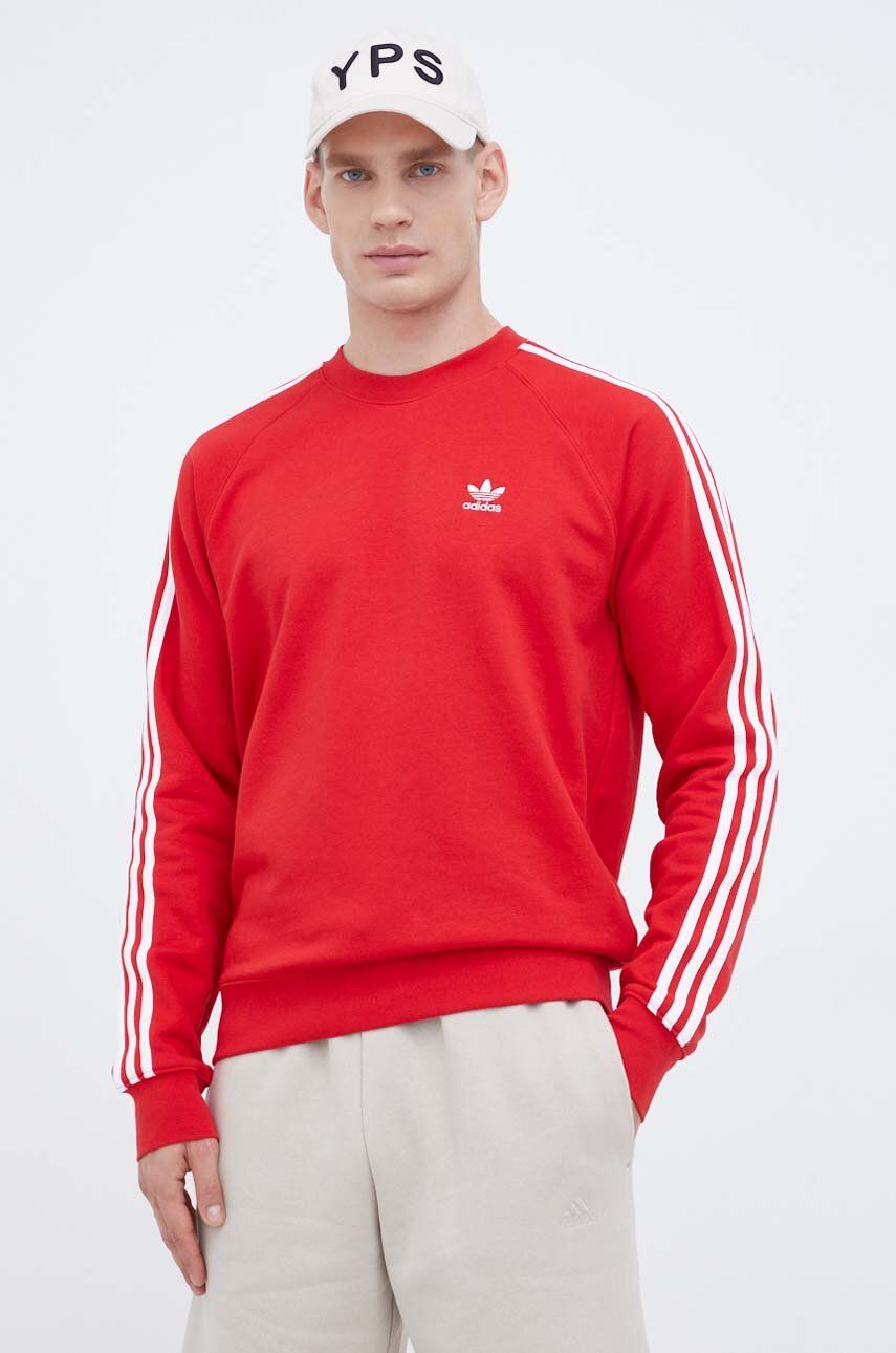 Levně Mikina adidas Originals pánská, červená barva, s aplikací