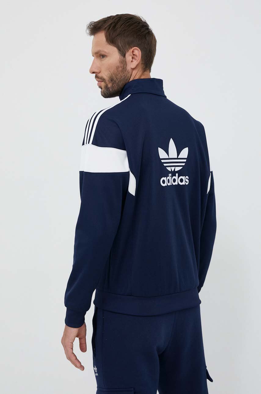 Adidas Originals Bluza Barbati, Culoarea Albastru Marin, Cu Imprimeu