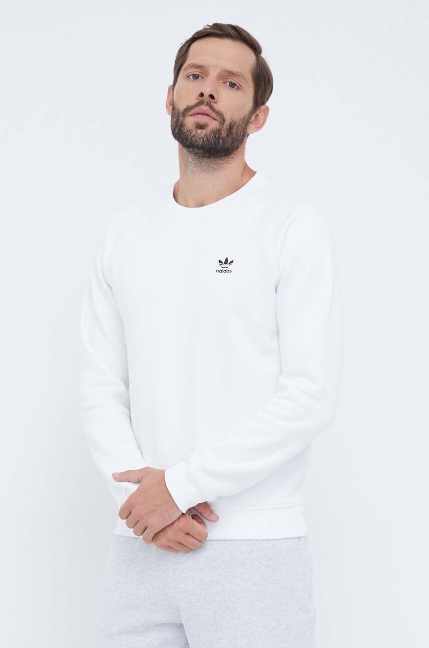 Levně Mikina adidas Originals pánská, bílá barva, s aplikací