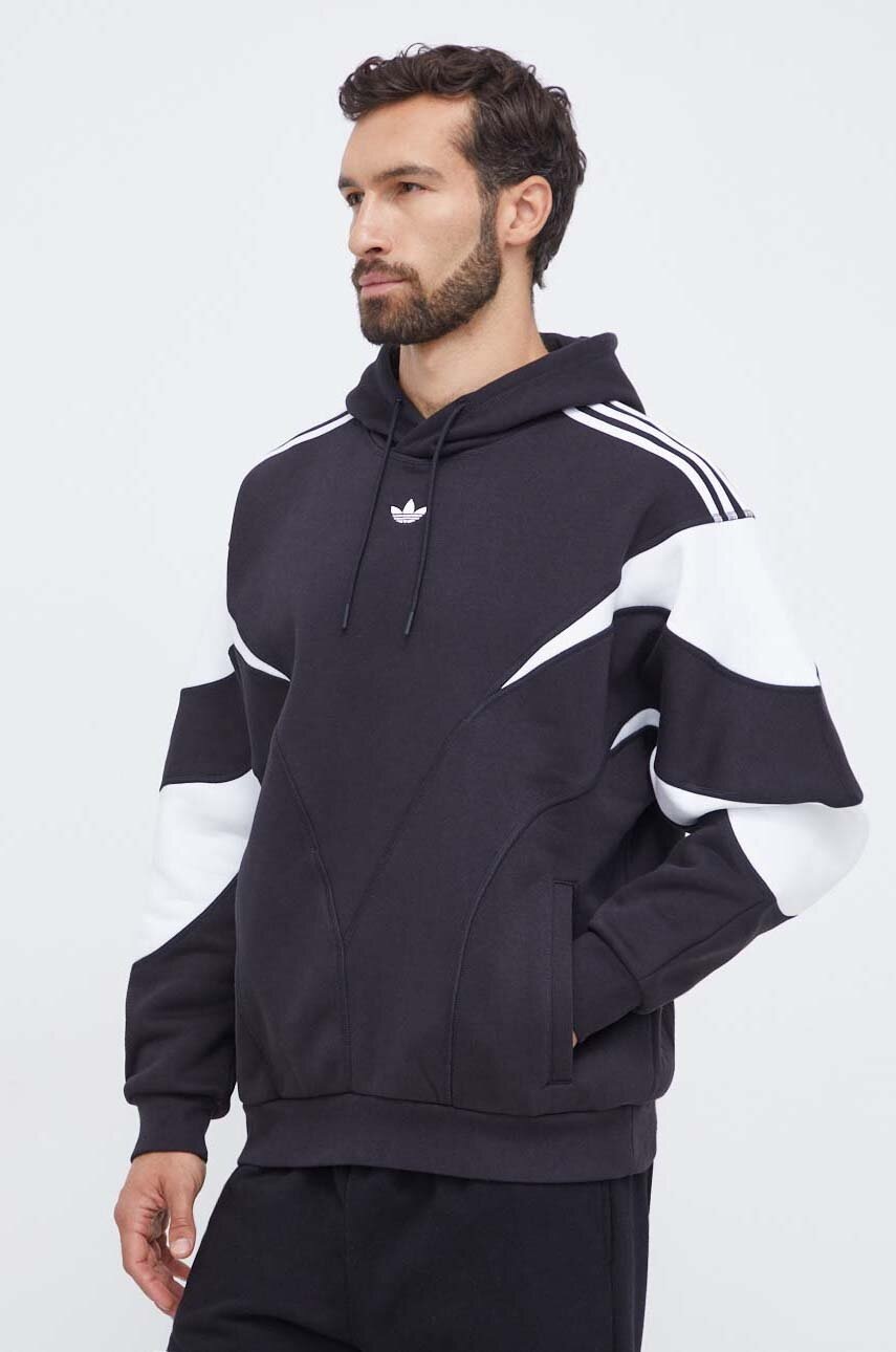 

Суичър adidas Originals в черно с качулка с апликация, Черен