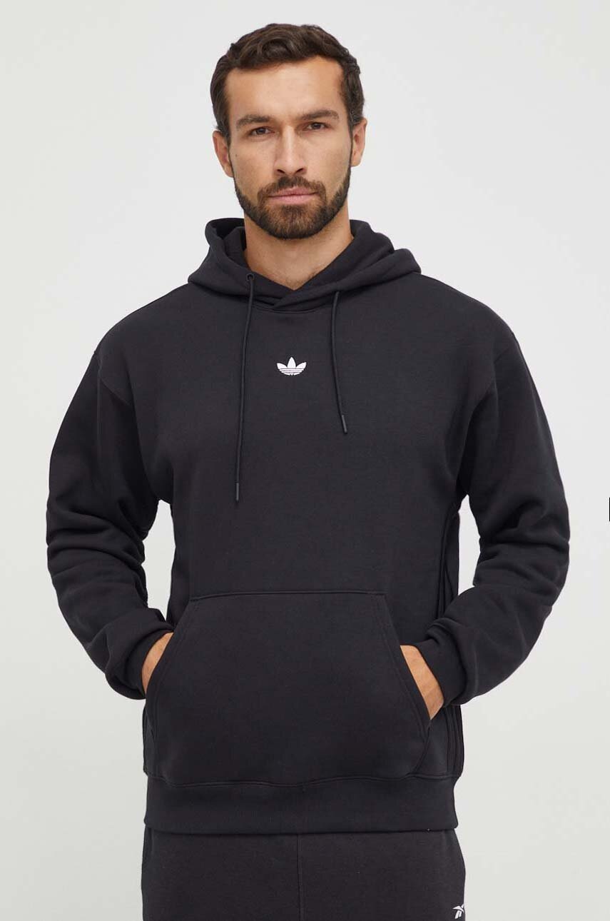 

Кофта adidas Originals мужская цвет чёрный с капюшоном с аппликацией