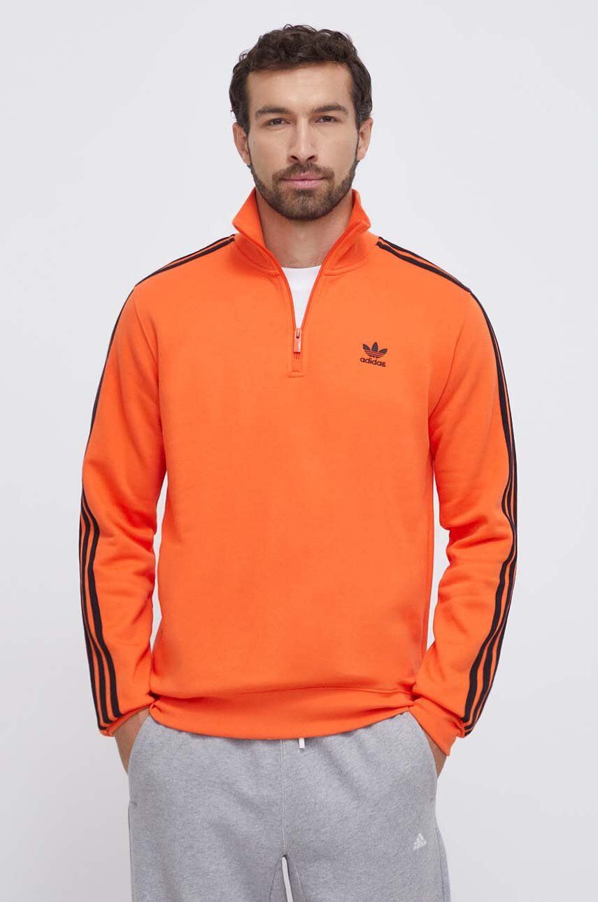adidas Originals bluza barbati, culoarea portocaliu, modelator