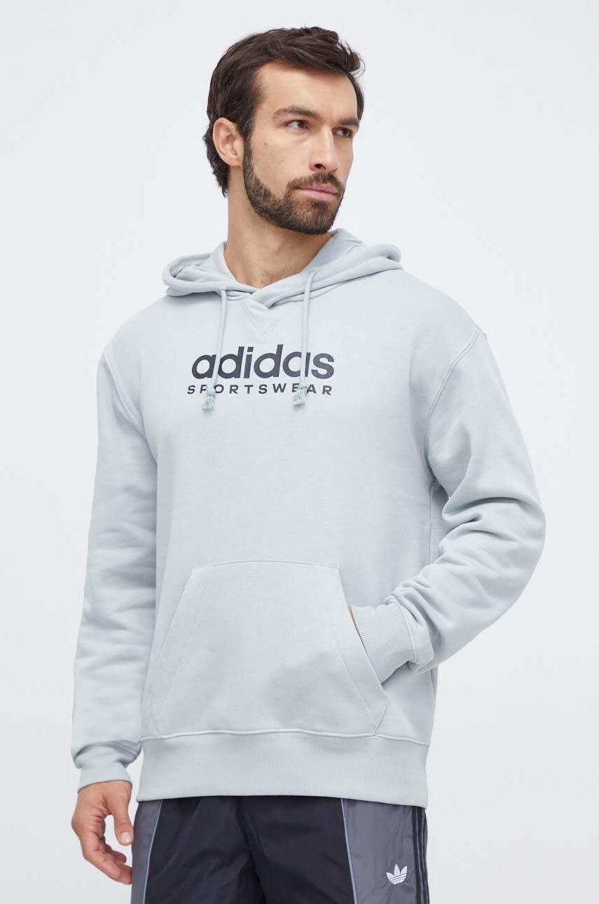 Levně Mikina adidas pánská, s kapucí, s potiskem