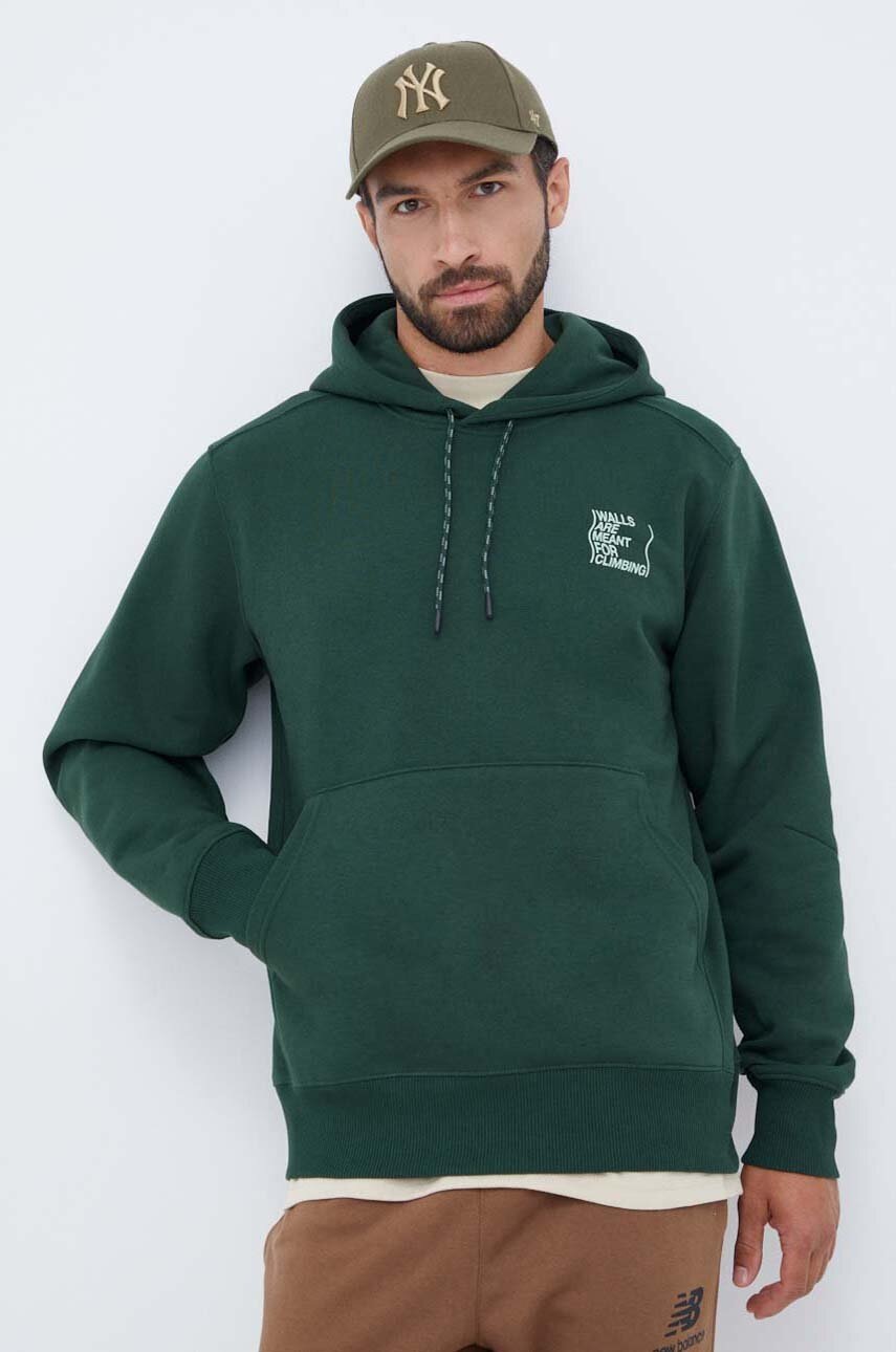 

Кофта The North Face мужская цвет зелёный с капюшоном с принтом