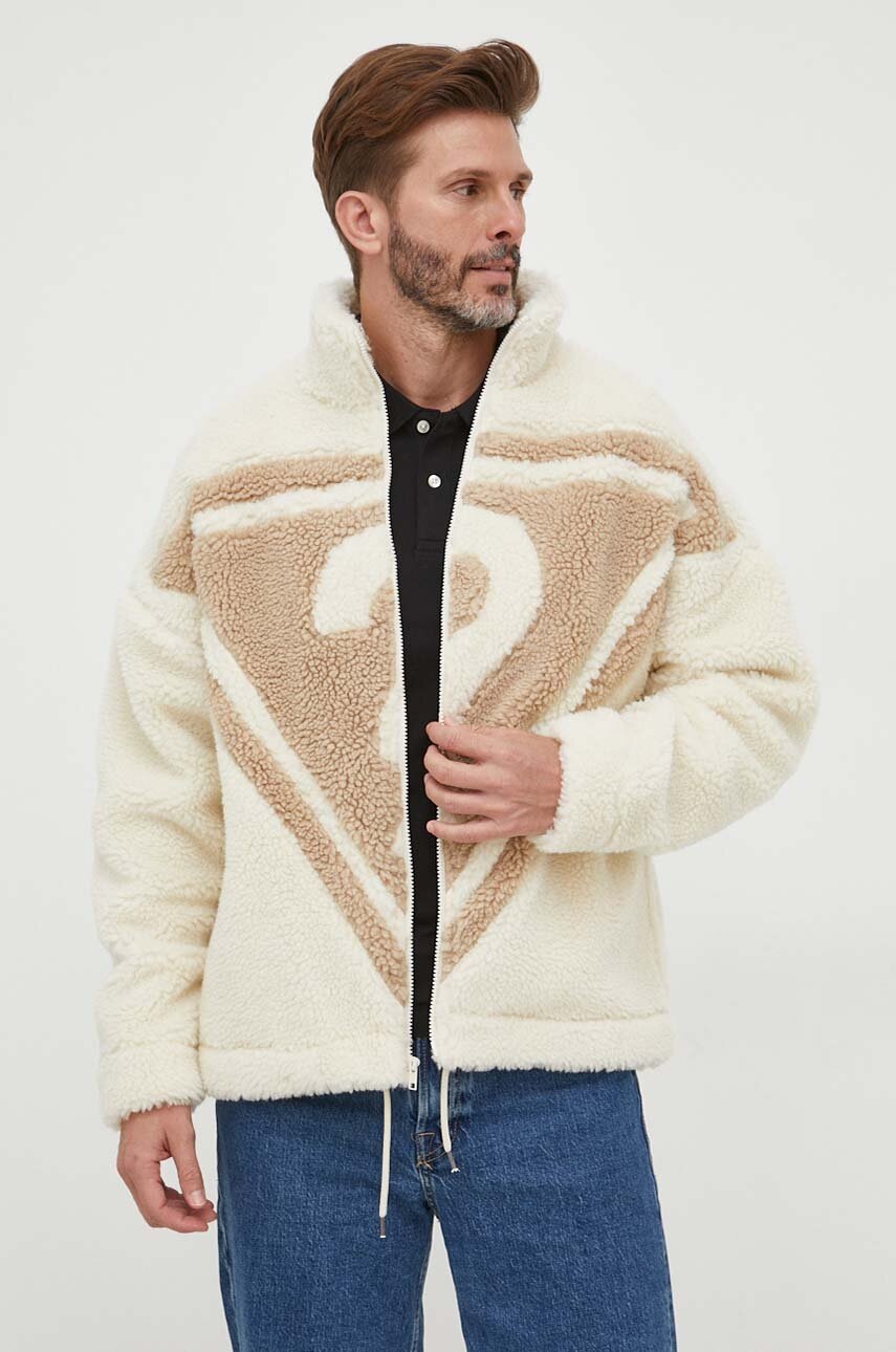 

Куртка Guess мужская цвет бежевый переходная