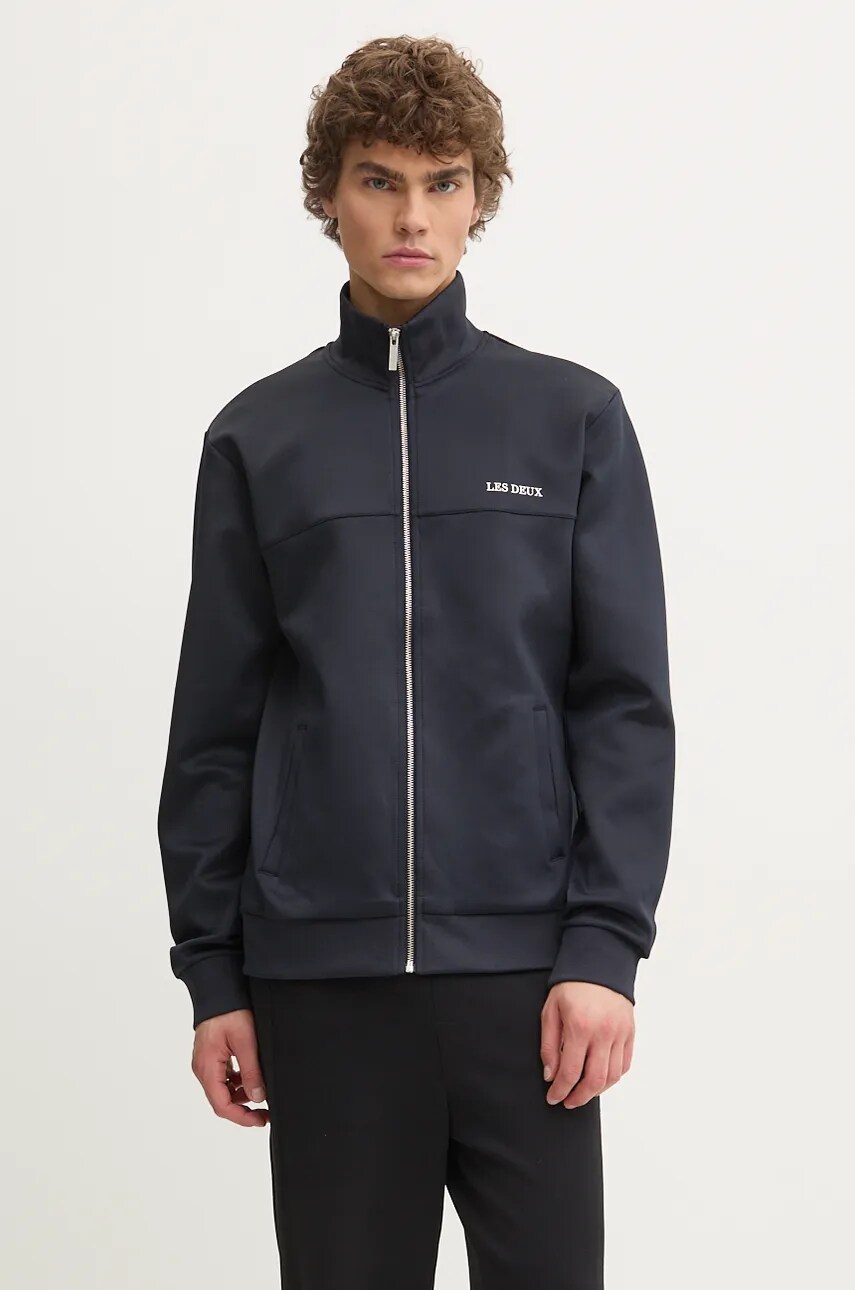 Les Deux bluza barbati, culoarea albastru marin, neted Les Deux bluza barbati, culoarea albastru marin, neted