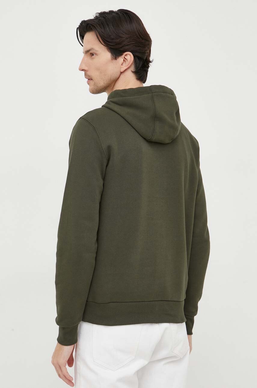 Βαμβακερή μπλούζα North Sails χρώμα: πράσινο, με κουκούλα φωτογραφία